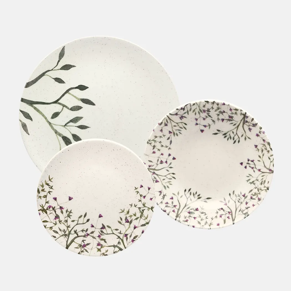 Oxford Unni-Lilac Stoneware 12 Piece Dinnerware Set  Service for 4