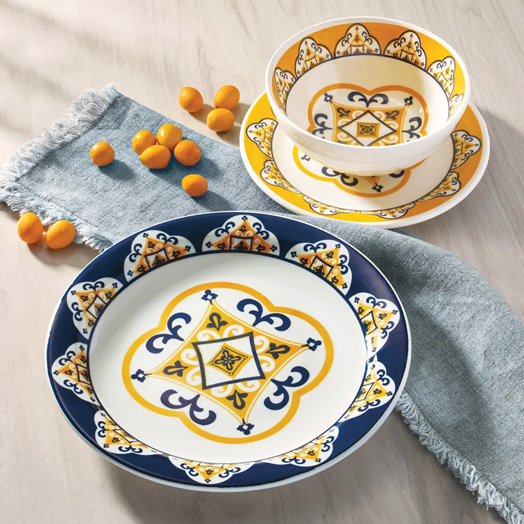 Oxford Floreal-Luis Stoneware 12 Piece Dinnerware Set 01