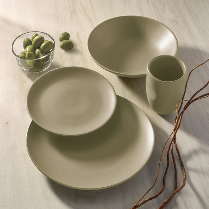 Oxford Unni-Olive Stoneware 16 Piece Dinnerware Set 01