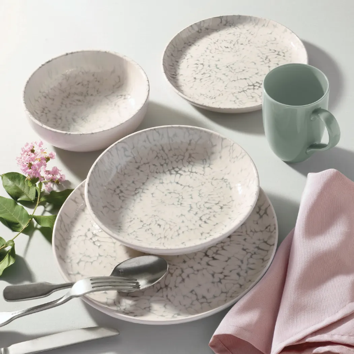Oxford Contempo-Glacier Stoneware 20 Piece Dinnerware Set 01