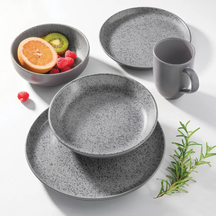 Oxford Contempo-Granite Stoneware 20 Piece Dinnerware Set 01