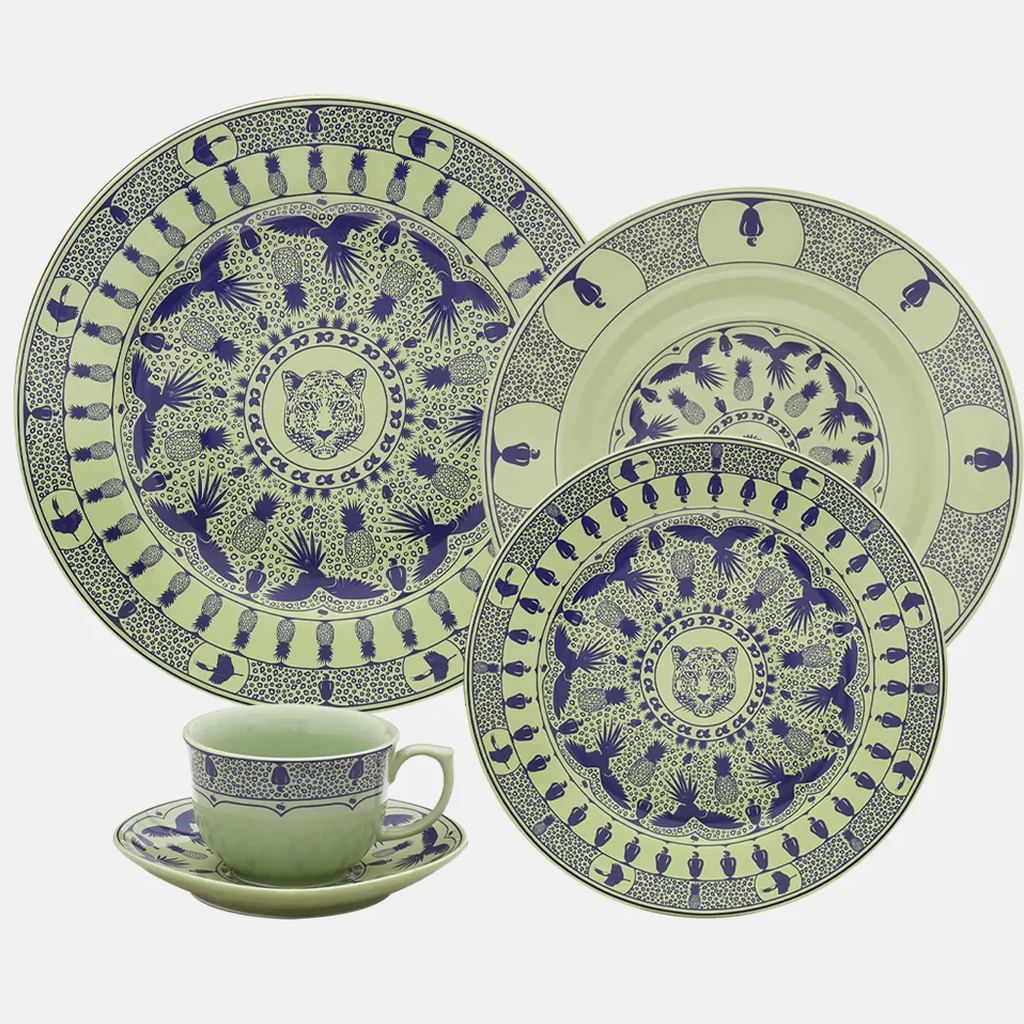 Oxford Terra Brasilis-Rainforest Porcelain 20 Piece Dinnerware Set 03