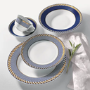Oxford Flamingo-Op Art Porcelain 20 Piece Dinnerware Set 01