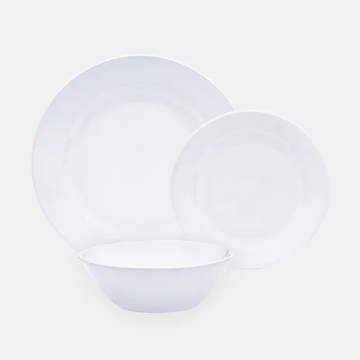 Oxford Donna-Branco Stoneware 12 Piece Dinnerware Set Service for 4