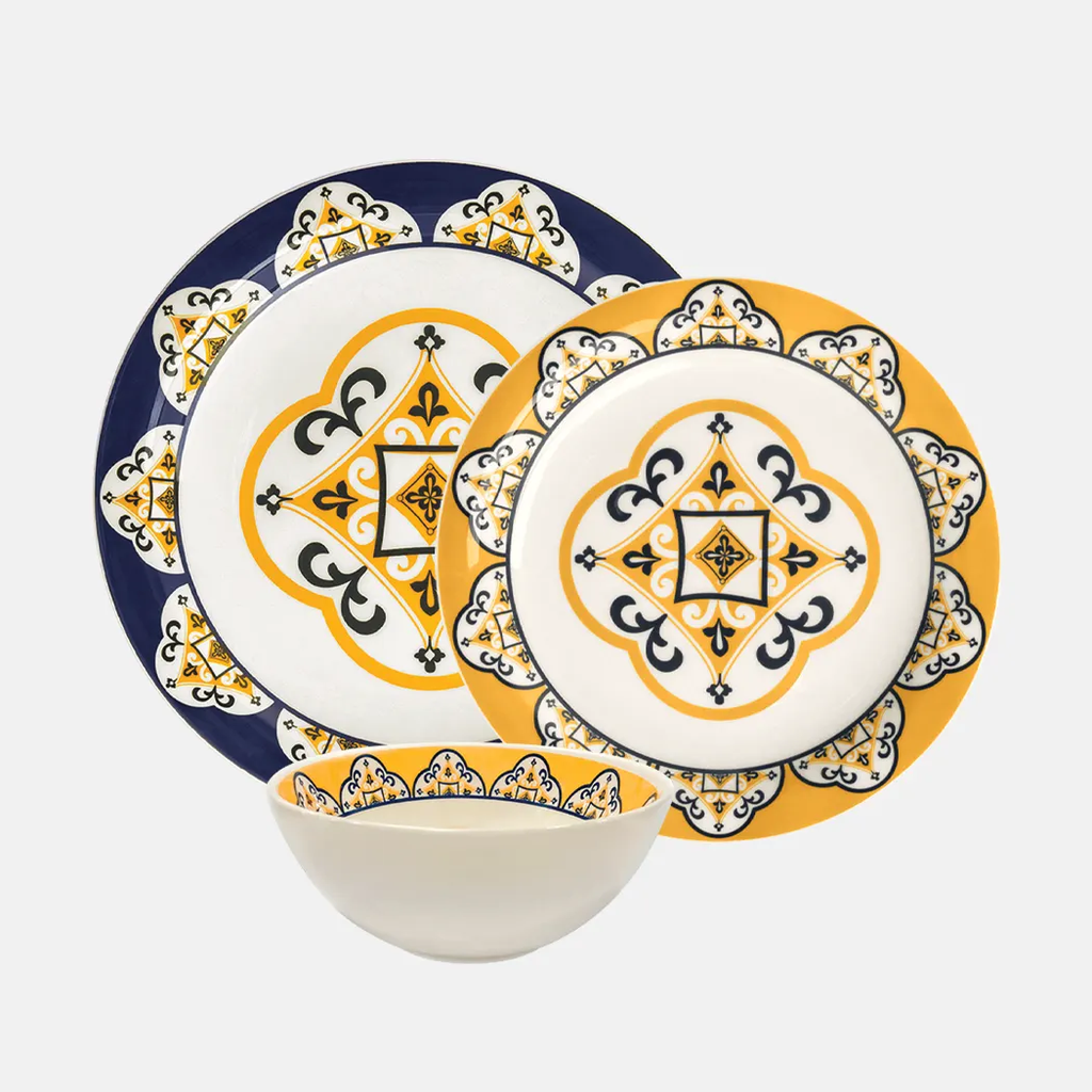 Oxford Floreal-São Luis Stoneware 12 Piece Dinnerware Set Service for 4