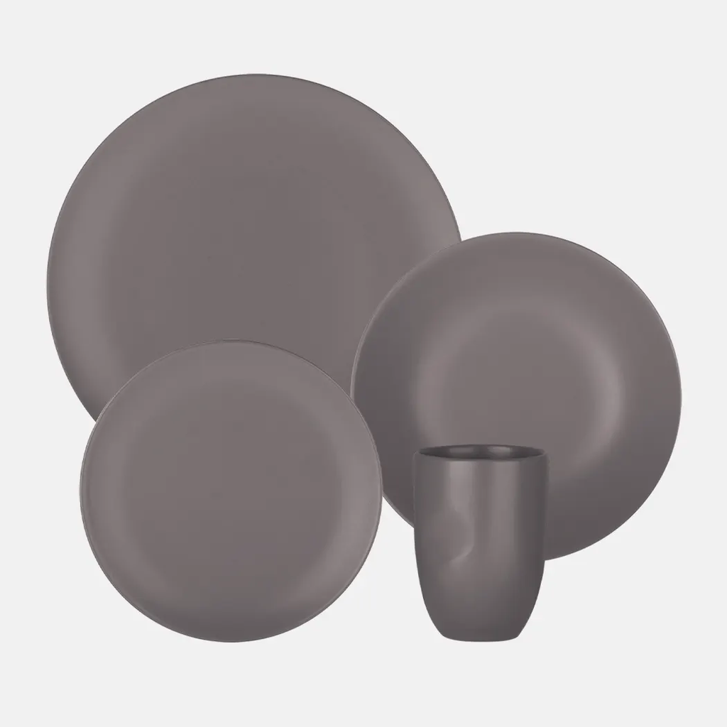 Oxford Unni-Rain Cloud Stoneware 16 Piece Dinnerware Set Service for 4