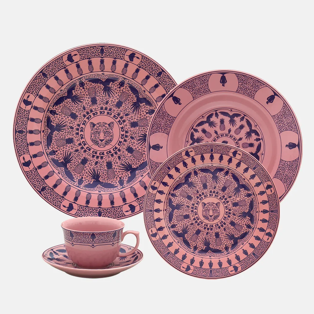 Oxford Terra Brasilis, Utopia Porcelain 20 Piece Dinnerware Set, Service for 4