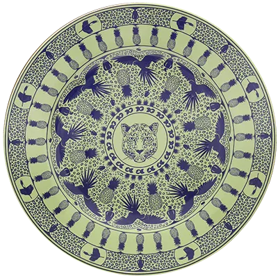 Oxford Terra Brasilis, Rainforest Porcelain 20 Piece Dinnerware Set, Service for 4