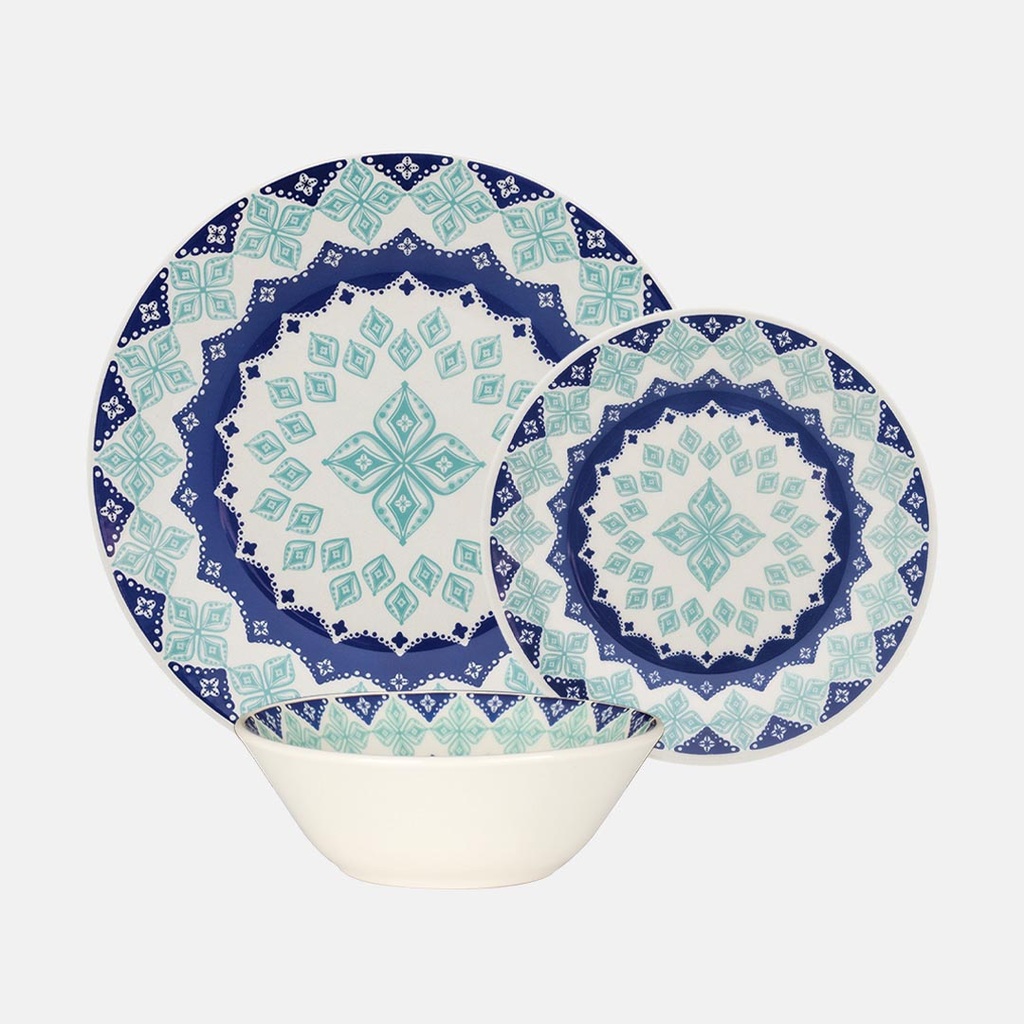 Oxford Donna-Lola Stoneware 12 Piece Dinnerware Set Service for 4